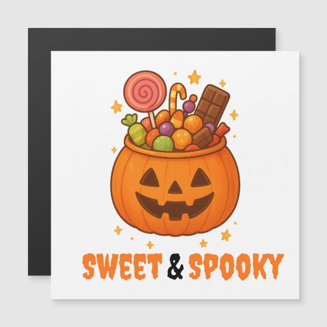 Pumpkin Bucket Full of Sweet - magnet (Front/Back)