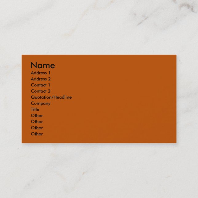 Pumpkin Business Card (Front)