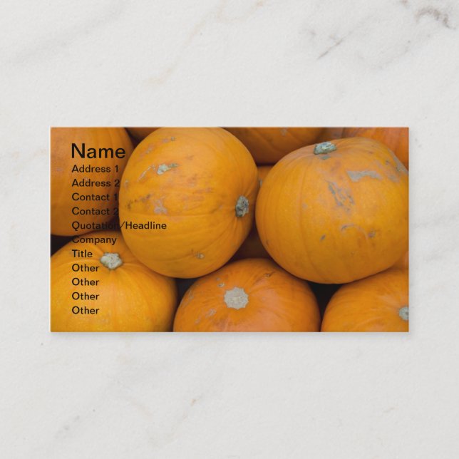 Pumpkin Business Card (Front)