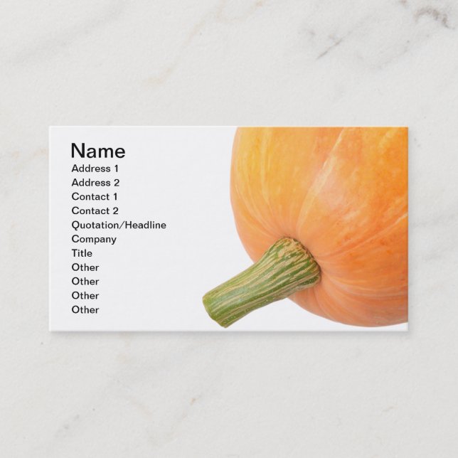 Pumpkin Business Card (Front)