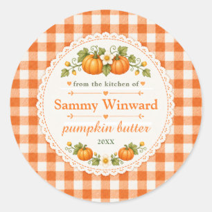 Pumpkin Butter Homemade Gift Label