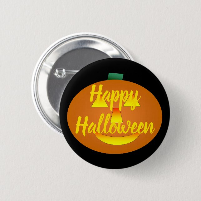 Pumpkin Button pin (Front & Back)