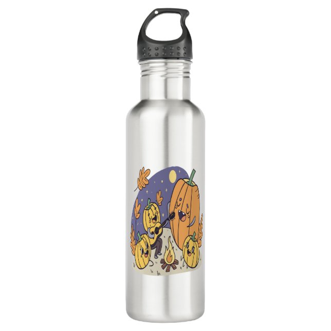 Pumpkin Campfire Serenade 710 Ml Water Bottle (Front)