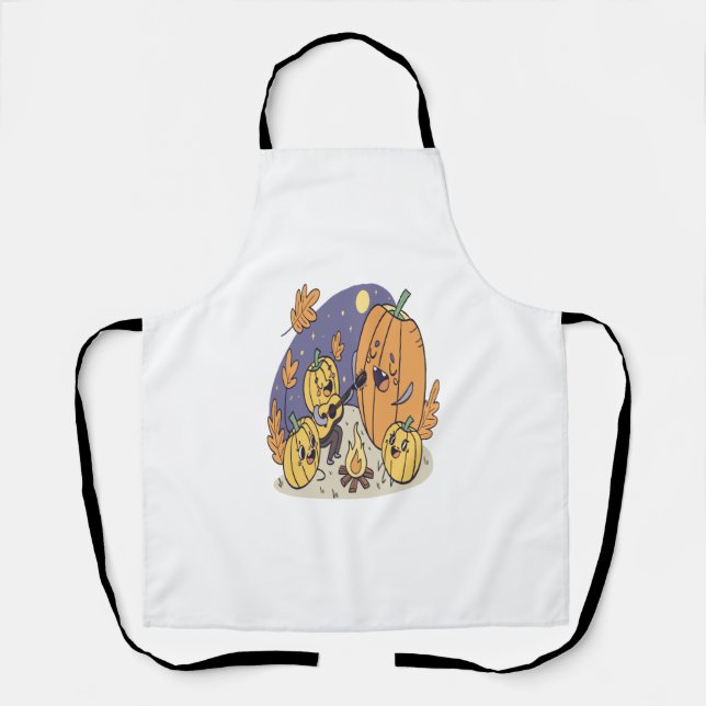 Pumpkin Campfire Serenade Apron (Front)