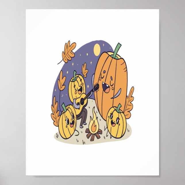 Pumpkin Campfire Serenade Poster (Front)