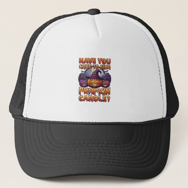Pumpkin Carols Halloween Witch Hat Jack Lantern Ba (Front)