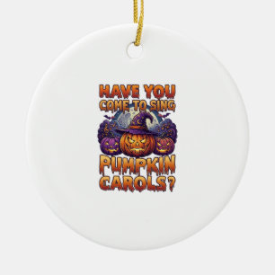 Pumpkin Carols Halloween Witch Hat Jack Lantern Ba Ceramic Tree Decoration