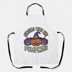 Pumpkin Carols Shirt Vintage Halloween Choir Pumpk Apron
