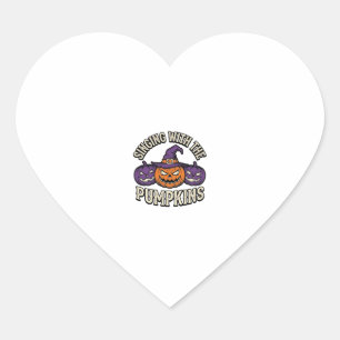 Pumpkin Carols Shirt Vintage Halloween Choir Pumpk Heart Sticker