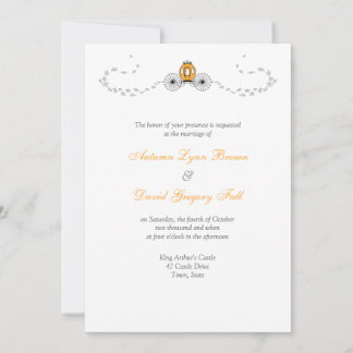 Pumpkin Carriage Fall Wedding Invitations