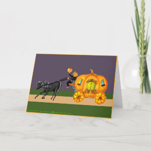 Pumpkin Carriage Sleepy Hollow Halloween Card
