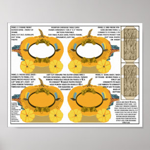 Pumpkin Carriage Thanksgiving Wedding Place Card Poster
