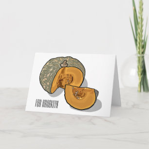 Pumpkin cartoon illustration card