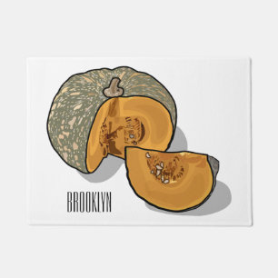 Pumpkin cartoon illustration doormat