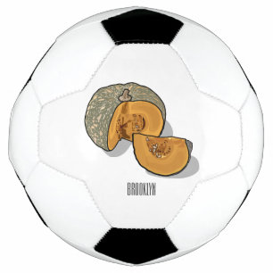Pumpkin cartoon illustration  football