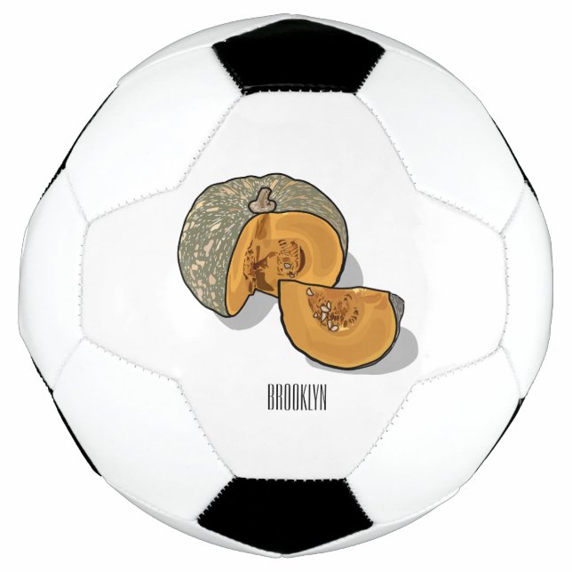 Pumpkin cartoon illustration  football (Front)