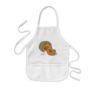 Pumpkin cartoon illustration kids apron