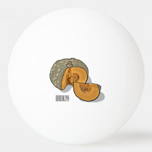 Pumpkin cartoon illustration ping pong ball