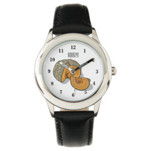 Pumpkin cartoon illustration watch