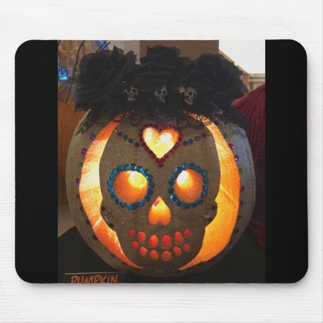 Pumpkin Carved Mouse Mat (Front)
