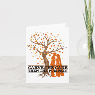 Pumpkin Carver & Wedding Cake For Bride & Card
