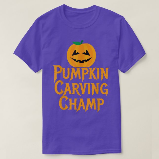 Pumpkin Carving Champ Halloween  T-Shirt (Design Front)