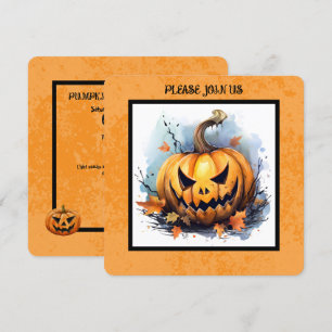 PUMPKIN CARVING CONTEST PARTY HOLIDAY CARD