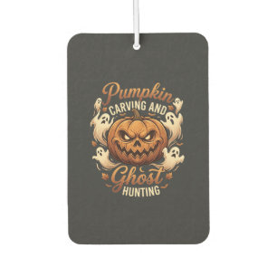 Pumpkin Carving Ghost Hunting Halloween Scary Flyi Car Air Freshener