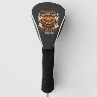 Pumpkin Carving Ghost Hunting Halloween Scary Flyi Golf Head Cover