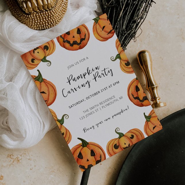 Pumpkin Carving Halloween Invitation (Creator Uploaded)