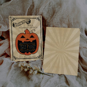 Pumpkin Carving Halloween Party Bash Invite