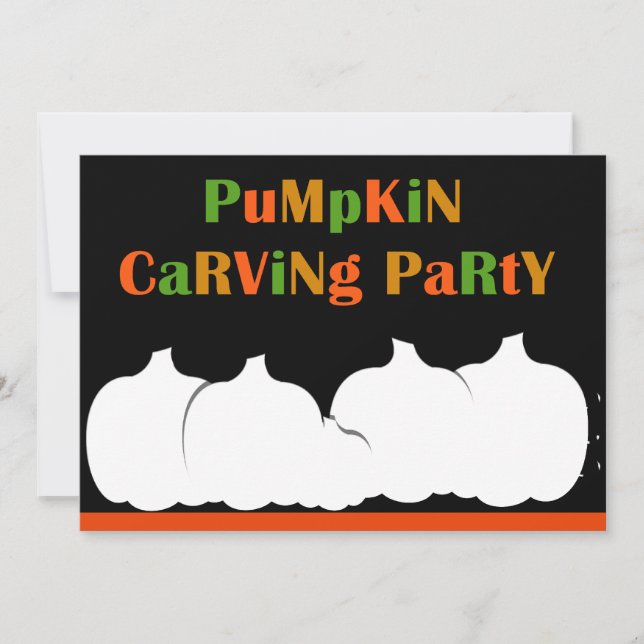 Pumpkin Carving Halloween Party invitation (Front)