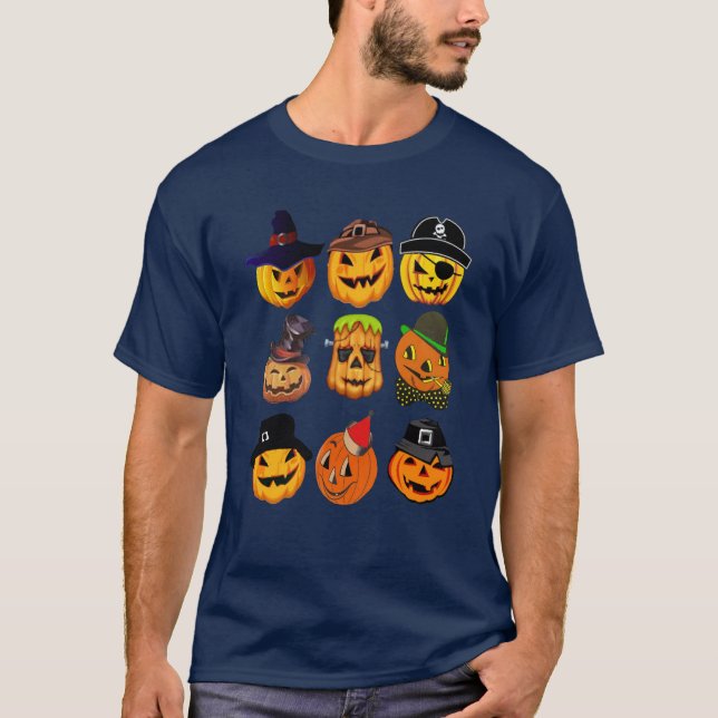 Pumpkin Carving Halloween Shirt Spooky Costume Tee (Front)