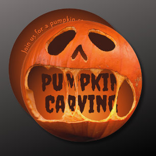 Pumpkin carving invitation Halloween