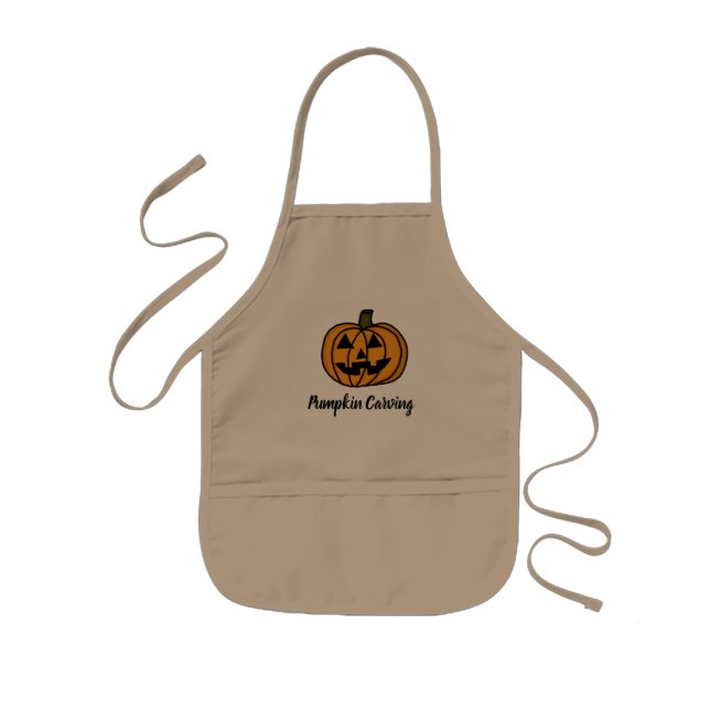 Pumpkin Carving Kids Apron (Front)