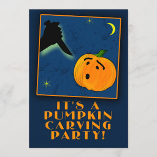 PUMPKIN CARVING PARTY Customisable Invitations