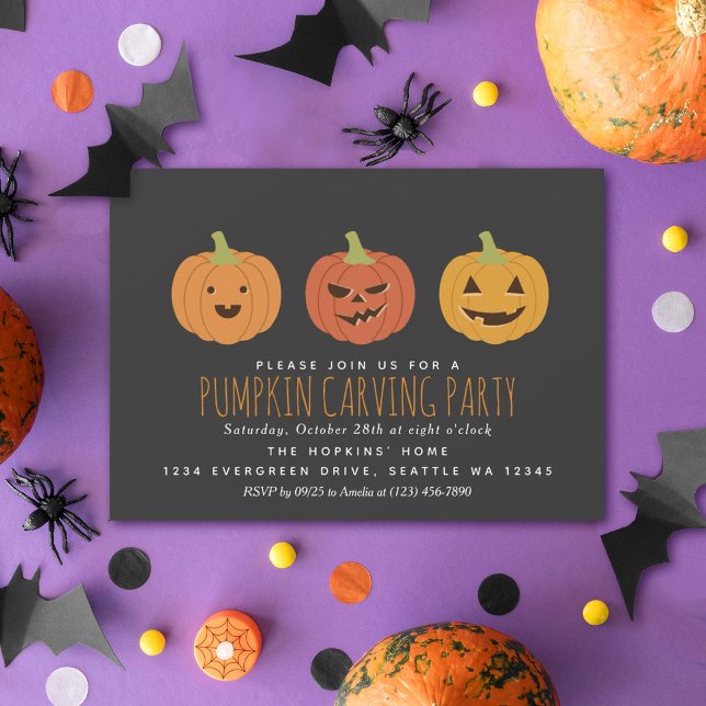 Pumpkin Carving Party Halloween  Invitation (Creator Uploaded)