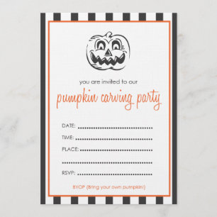 Pumpkin Carving Party Invitation