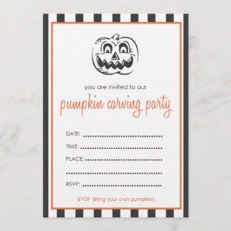 Pumpkin Carving Party Invitation