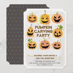 Pumpkin Carving Party Invitation