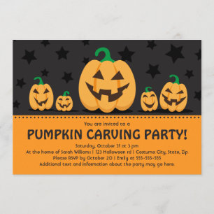 Pumpkin carving party invitation
