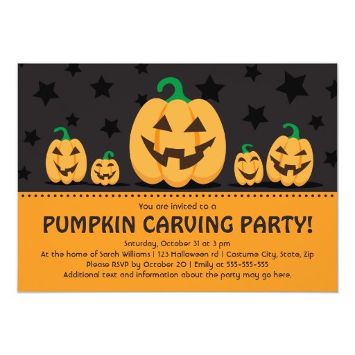 Pumpkin carving party invitation | Zazzle