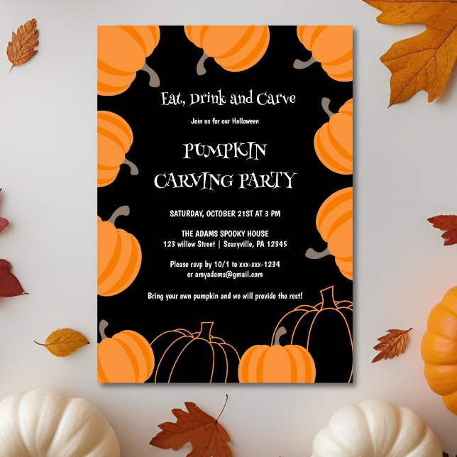 Pumpkin Carving Party Invitation (Creator Uploaded)