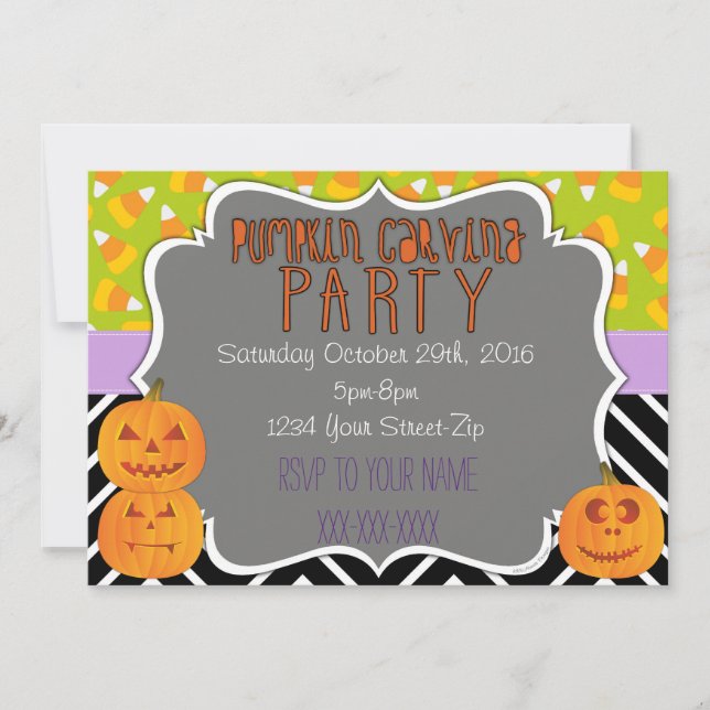 Pumpkin Carving Party Invitation (Front)