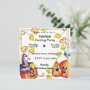 Pumpkin Carving Party Invitation