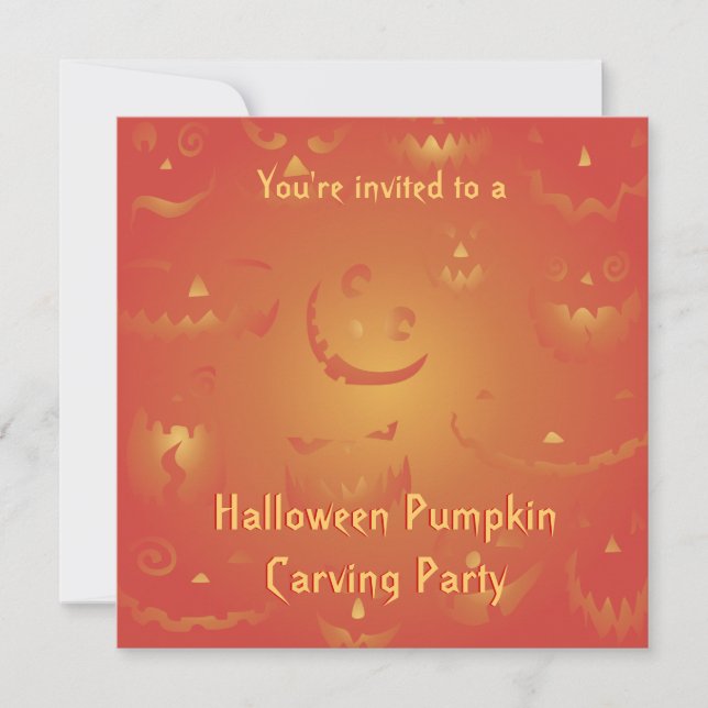 Pumpkin Carving Party Invitations (Front)