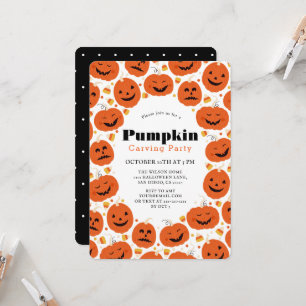 Pumpkin Carving Party Pumpkins Halloween Invitation