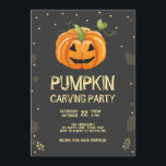 Pumpkin Carving Party Spooky Halloween Birthday Invitation<br><div class="desc">★ Pumpkin Carving Party Birthday Invitation! ★ Easily PERSONALIZE this design with your details! ★ If you need coordinating MATCHING ITEMS, please check our matching collection or shop. Do you have any questions about our designs or if you can't find what you are looking for, please contact us: designmypartystudio@gmail.com. ★...</div>