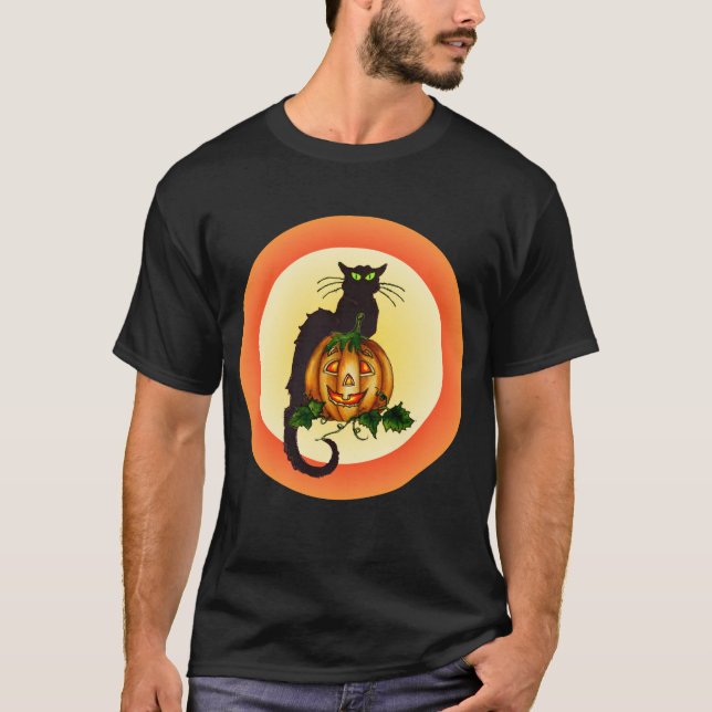 PUMPKIN CAT by SHARON SHARPE T-Shirt (Front)