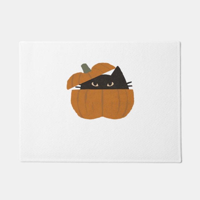 Pumpkin cat Classic T-Shirt_1 Doormat (Front)